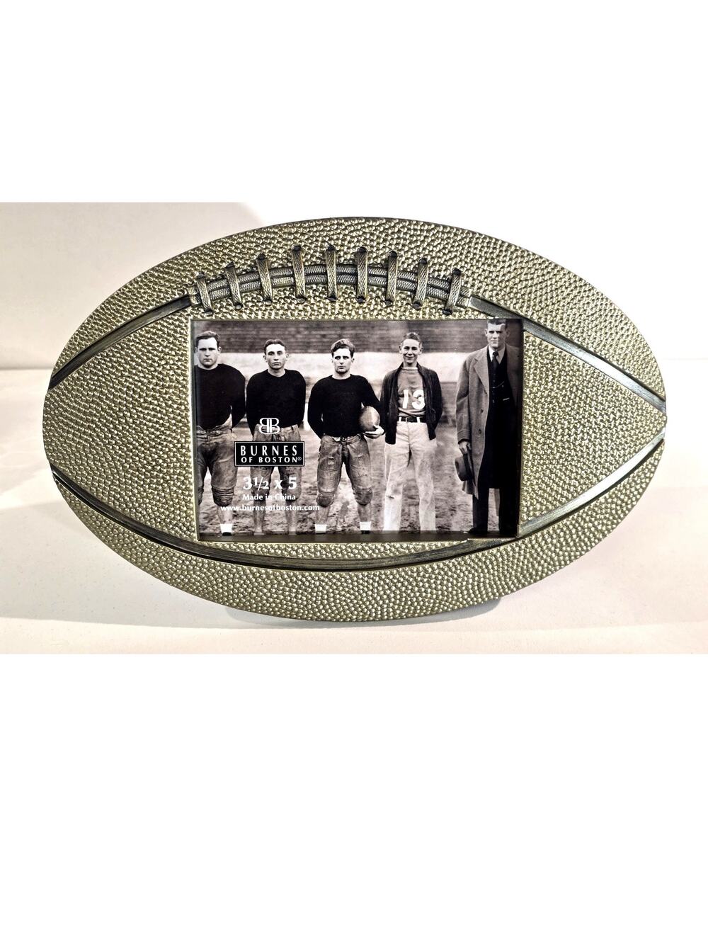 Burnes of Boston Antiqued Sport Bronze Football Photo Frame – 3.5" x 5"